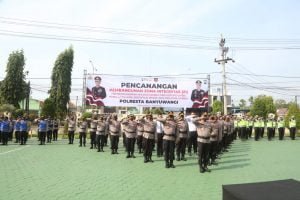 Polresta Banyuwangi Gelar Pencanangan Pembangunan Zona Integritas Mempertahankan WBK Menuju WBBM