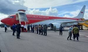 Presiden Ir. H. Joko Widodo Tiba Di Kabupaten Mimika