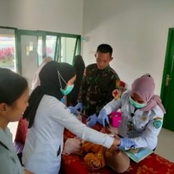 Puskesmas Karubaga Gelar Imunisasi di Posyandu Bersama Raider 142