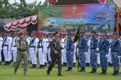 Komandan Korem 174/ATW Merauke Pimpin Upacara HUT TNI Ke-77