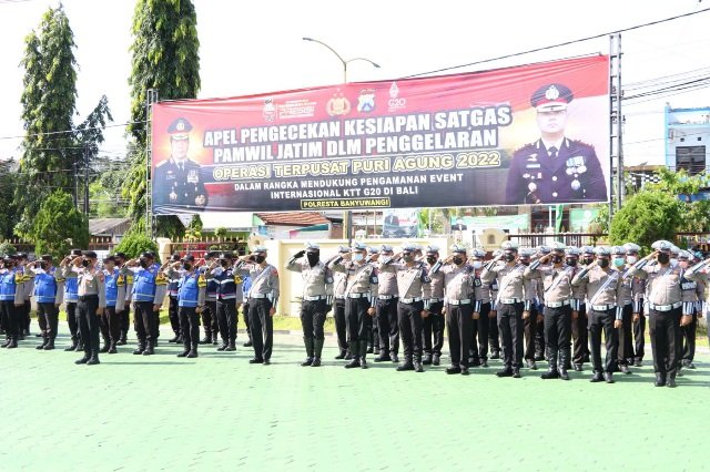 Polresta Banyuwangi Gelar Apel Kesiagaan