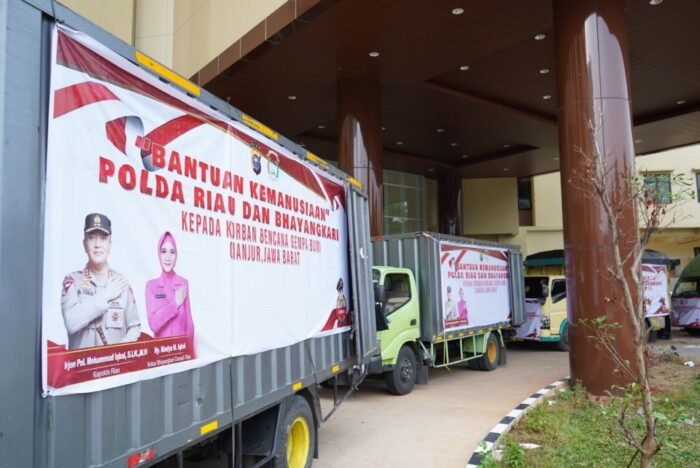 Bantuan Kemanusiaan Polda Riau untuk Korban Gempa Cianjur